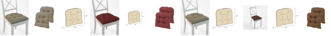 Klear Vu The Gripper Non-Slip Tyrus Tufted Chair Pad Cushion, Set of 2